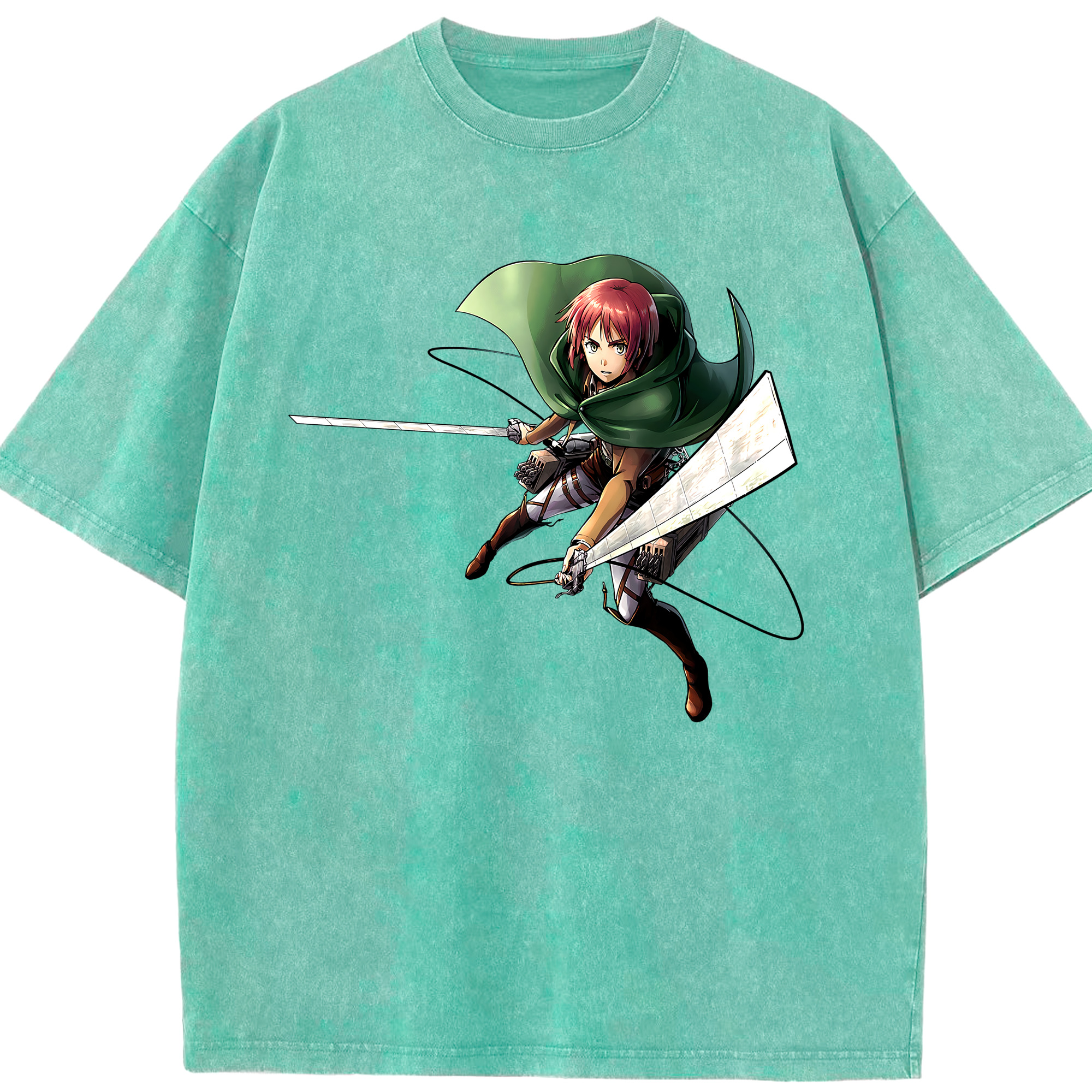 （画像用） 進撃の巨人 Attack on Titan 綿100% ヴィンテージ風 半袖Tシャツ（フロントプリント）